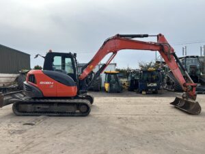 2013 Kubota KX080-4 8 Ton Tracked Excavator/Digger 4900 hrs. 3 Buckets Air-Con