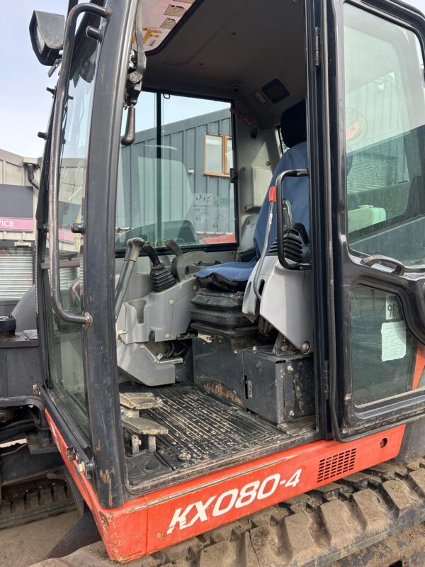 2013 Kubota KX080-4 8 Ton Tracked Excavator/Digger 4900 hrs. 3 Buckets Air-Con